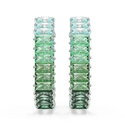 Boucles oreilles Swarovski Matrix Baguette - 5705787 Métal rhodié Vert