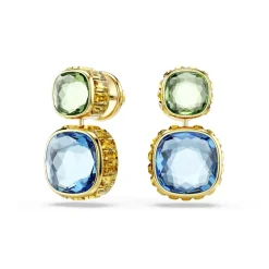Boucles oreilles Swarovski Chroma Versatile - 5692492 Plaqué or Bleu
