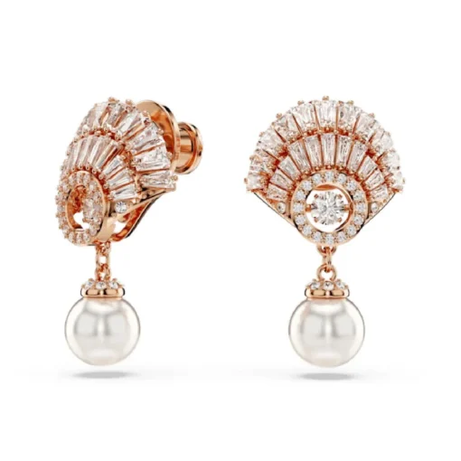 Boucles oreilles Swarovski Idyllia E Drop Pearl - 5689196 doré rose,blanc