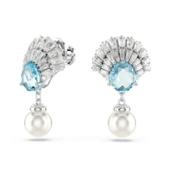 Boucles oreilles Swarovski Idyllia E Drop Pearl - 5680301 bleu,argent