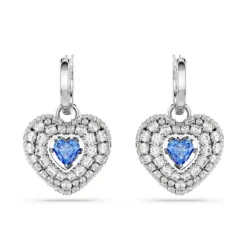 Boucles oreilles Swarovski Hyperbola Heart - 5680392 bleu,argent