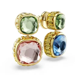 Boucles oreilles Swarovski Chroma Versatile - 5692492 Plaqué or Bleu