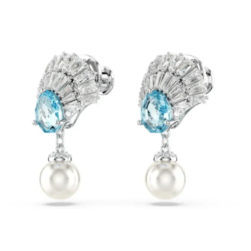 Boucles oreilles Swarovski Idyllia E Drop Pearl - 5680301 bleu,argent