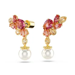 Boucles oreilles Swarovski Gema Drop Pearl - 5688486 rose,doré