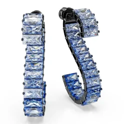 Boucles oreilles Swarovski Matrix Baguette - 5705780 Métal recouvert de ruthénium Bleu