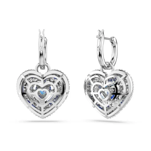 Boucles oreilles Swarovski Hyperbola Heart - 5680392 bleu,argent
