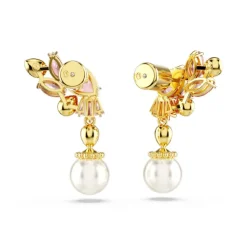 Boucles oreilles Swarovski Gema Drop Pearl - 5688486 rose,doré