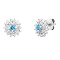Boucles Punica bijoux Fine FIN_E15_RHO Argent