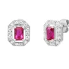 Boucles Punica bijoux Vintage VIN_E02_RHO Argent