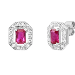 Boucles Punica bijoux Vintage VIN_E02_RHO Argent
