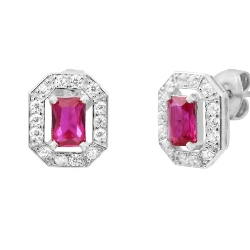 Boucles Punica bijoux Vintage VIN_E02_RHO Argent