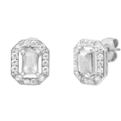 Boucles Punica bijoux Vintage VIN_E01_RHO Argent