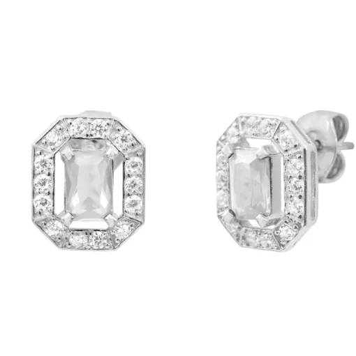 Boucles Punica bijoux Vintage VIN_E01_RHO Argent