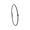 Bracelet acier noir motif oeil avec diamant noir 1 mm