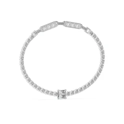 Bracelet Arm Party Acier Rhodié Maille Tennis