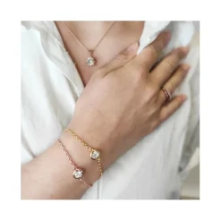 Bracelet Birth Stone Myc-Paris - Multicolore et Cristal DB0005_G_04+DB0005_RG_04
