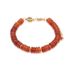 Bracelet Blima en pierres Agate rouge