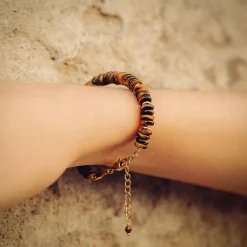 Bracelet Blima en pierres Oeil de Tigre