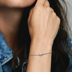 Bracelet Chaîne Halo Poire Scintillant