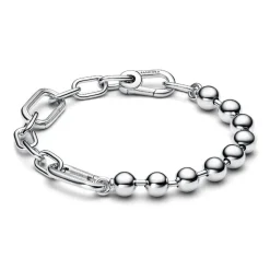 Bracelet Chaîne Sphère Métallique et Link Argent Pandora ME