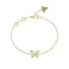 Bracelet Chrysalis Acier Doré Papillon Pavé De Zircons Cubiques