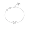 Bracelet Chrysalis Acier Rhodié Papillon Pavé De Zircons Cubiques