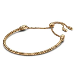 Bracelet Coulissant Chaîne Cloutée Doré