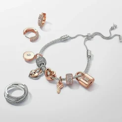 Bracelet Coulissant Maille Cloutée Pandora Moments