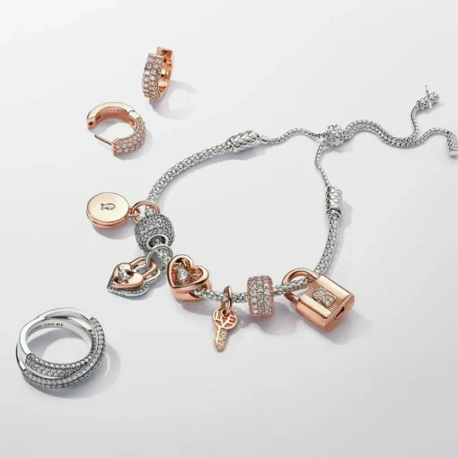 Bracelet Coulissant Maille Cloutée Pandora Moments