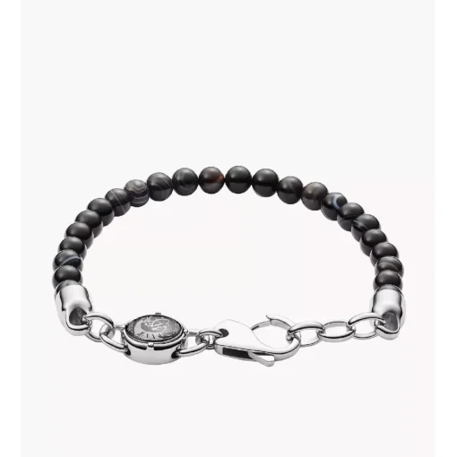 Bracelet Diesel DX0848040 - Bracelet Tresse Cuir Noir Homme