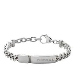 Bracelet Diesel Stacked DX0966040 - Bracelet Gourmette Chromée Homme