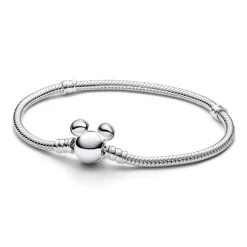 Bracelet Disney Maille Serpent Fermoir Mickey Pandora Moments