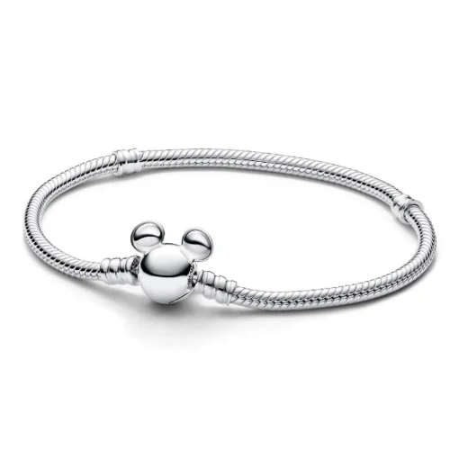 Bracelet Disney Maille Serpent Fermoir Mickey Pandora Moments