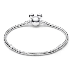 Bracelet Disney Maille Serpent Fermoir Mickey Pandora Moments
