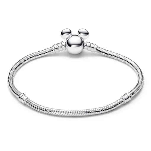 Bracelet Disney Maille Serpent Fermoir Mickey Pandora Moments