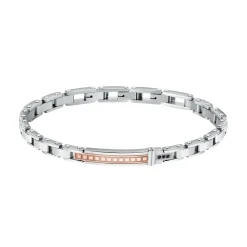 Bracelet en acier argenté pour homme