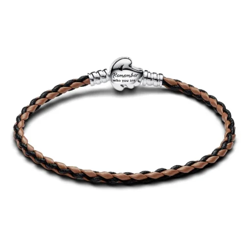 Bracelet en Cuir Tressé Disney Fermoir Le Roi Lion Pandora Moments