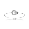 Bracelet fantaisie double rond martelé Femme Argent Maison de la Bijouterie WYZ63UZV
