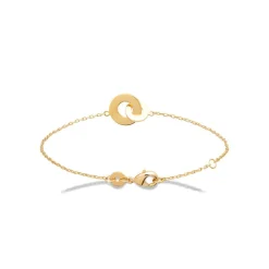 Bracelet fantaisie double rond femme plaqué or Maison de la Bijouterie UYZZ64ZV