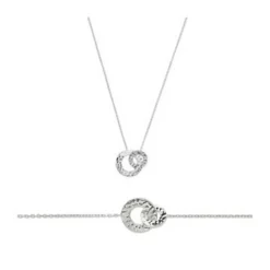 Bracelet fantaisie double rond martelé Femme Argent Maison de la Bijouterie WYZ63UZV