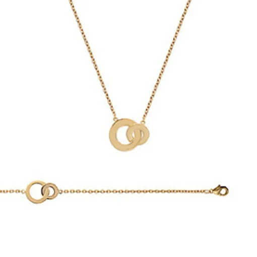 Bracelet fantaisie double rond femme plaqué or Maison de la Bijouterie UYZZ64ZV
