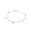 Bracelet fantaisie femme cristal violet plaqué or Maison de la Bijouterie UW404ZZV