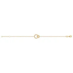 Bracelet fantaisie maille forçat plaqué or Maison de la Bijouterie UW33V3ZV