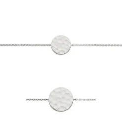 Bracelet fantaisie rond martelé Femme Argent Maison de la Bijouterie WYZ600ZV