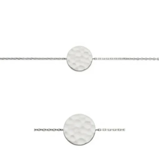 Bracelet fantaisie rond martelé Femme Argent Maison de la Bijouterie WYZ600ZV