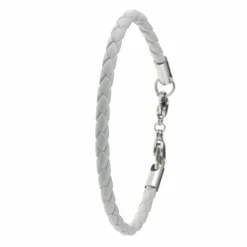 Bracelet façon cuir blanc pour charms perles par SC Crystal SB064-BLANC