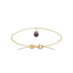 Bracelet femme amethyste plaqué or Maison de la Bijouterie UW403VZV