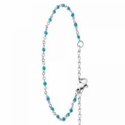 Bracelet Femme Angèle M - B2381-BLEU Acier Argent