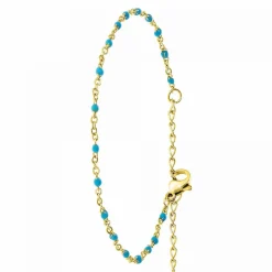 Bracelet Femme Angèle M B2395-BLEU - Acier Doré
