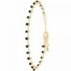 Bracelet Femme Angèle M B2502-NOIR - Métal Doré